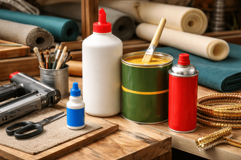 colles utilisées par les tapissiers